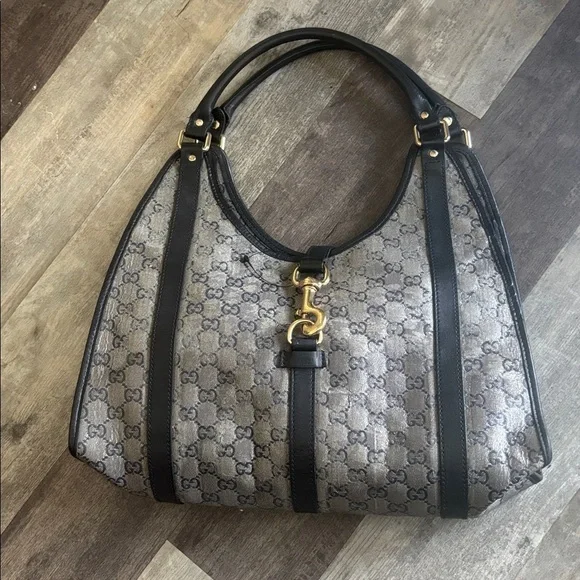 Gucci Jackie Coated Canvas Gold Horsebit - Picture 3 of 12